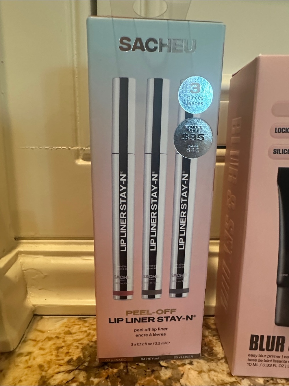 SACHEU Peel-Off Lip Liner Stay-N Trio – Pink Gradient Packaging